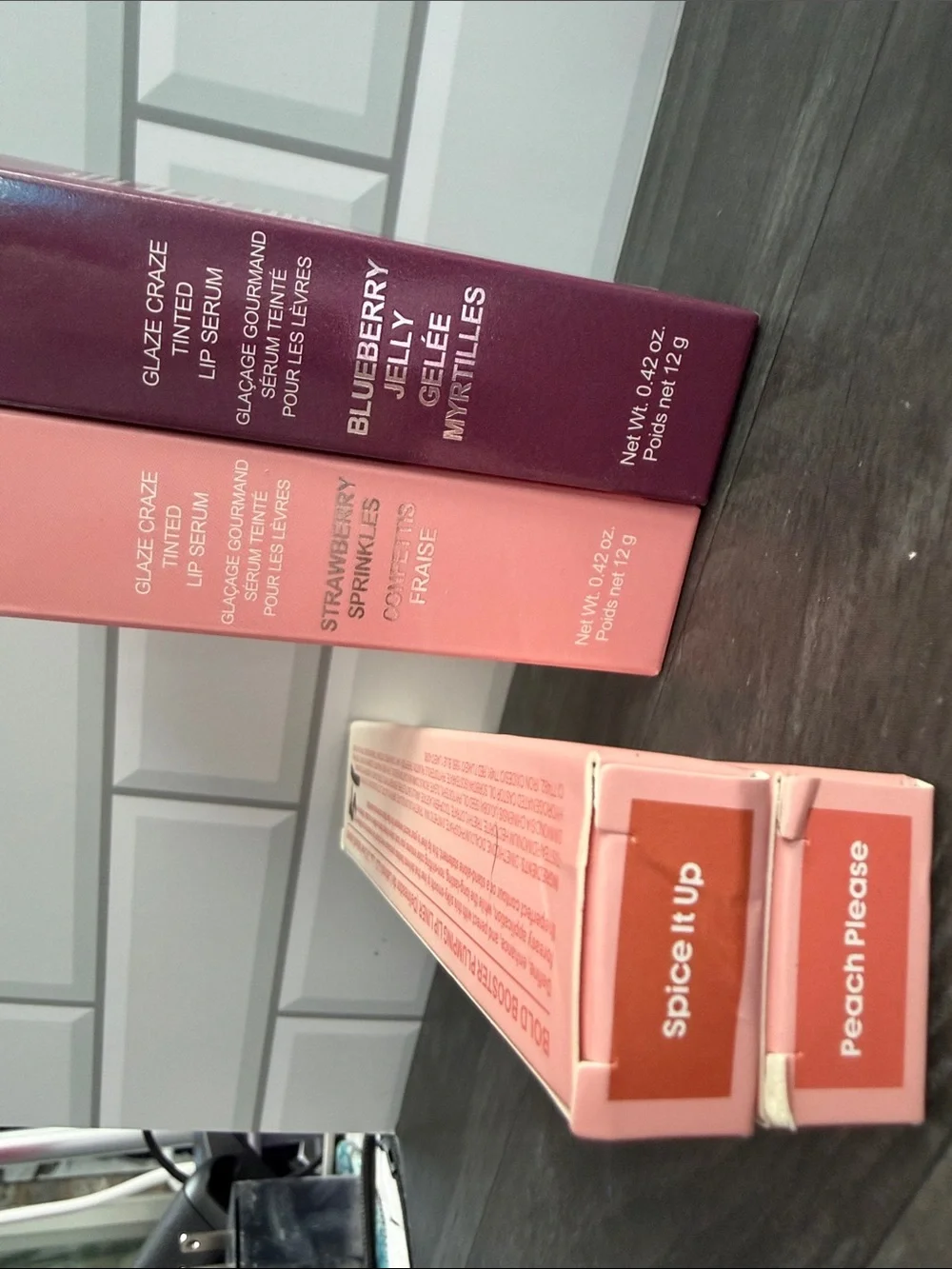 Bold Booster Lip Serum Set - Strawberry & Blueberry Shades (Pink, Purple)